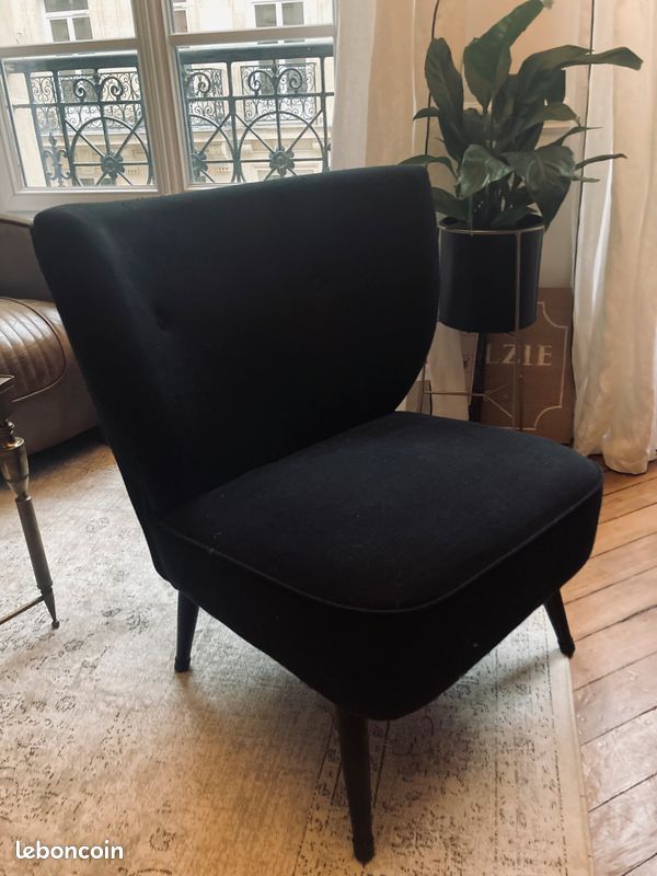 2 x fauteuils Franck ampm noir (image 1)