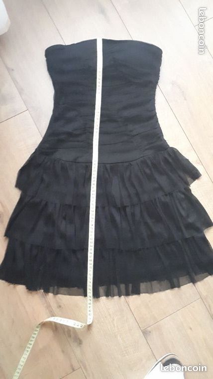 Robe bustier noire drapée Soirée taille 40 (image 4)