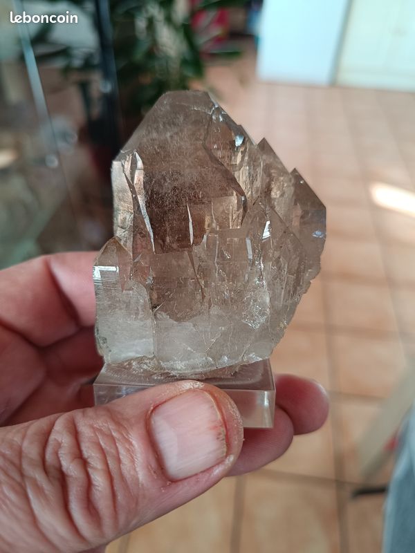 Quartz Fumé (chloriteux) - 218 Grammes - Provenance : Col De Talèfre, Massif Du Mont-Blanc, France - Neuf