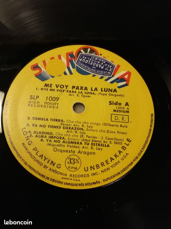 Vinyle rare - Orquesta Aragon - Me Voy Para La Luna - Musique cubaine (image 3)