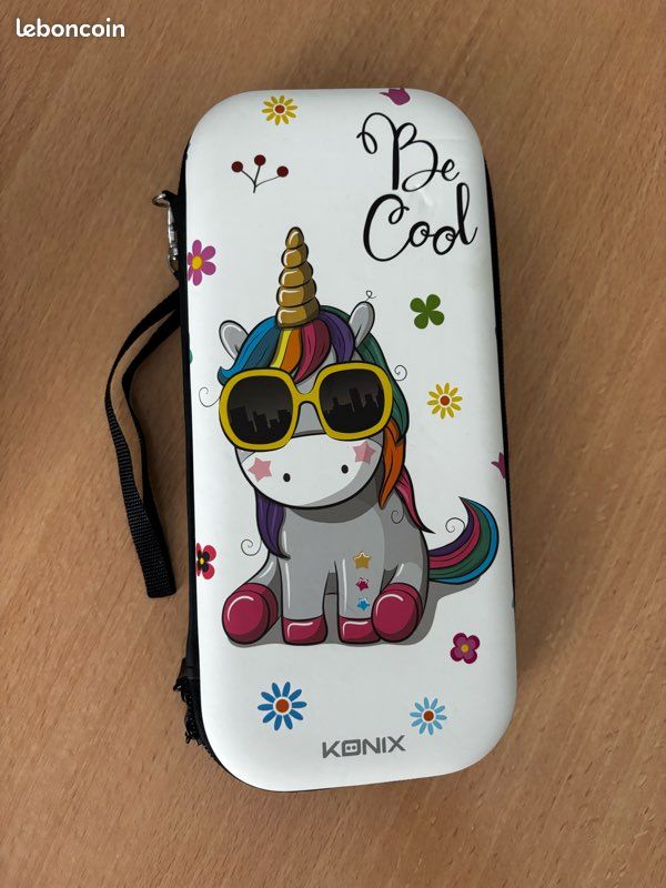 Pochette/Housse Konix Unik Nintendo Switch – motif Licorne “Be