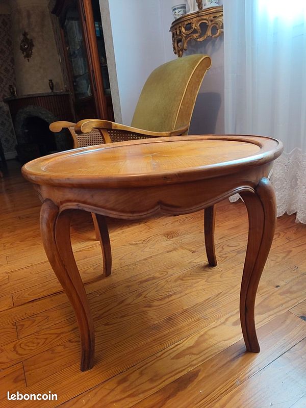 Table basse merisier guéridon (image 3)