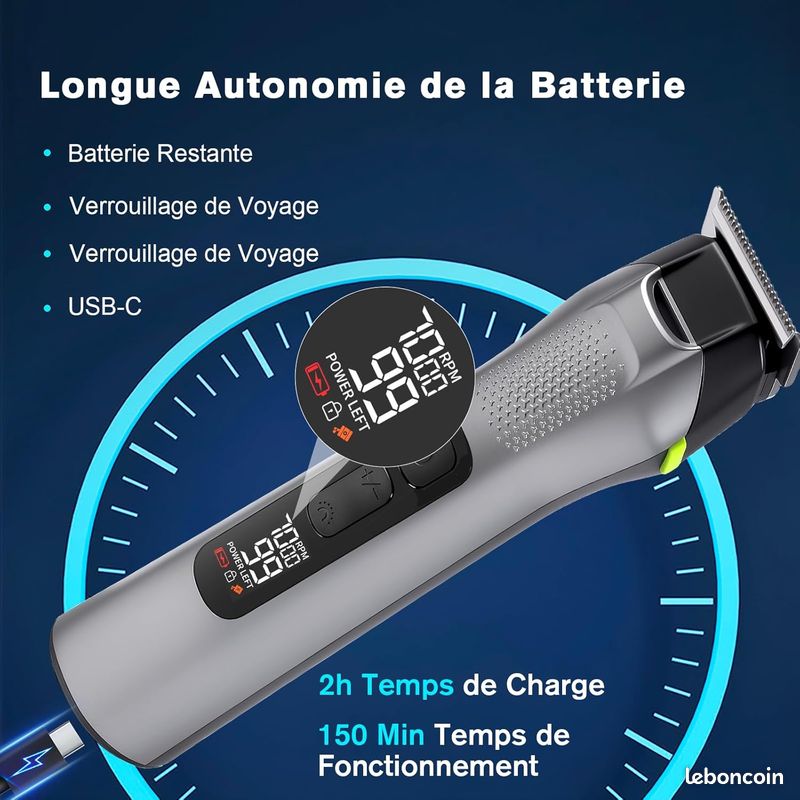 Tondeuse 5 En 1 Pour Hommes - Barbe, Cheveux, Corps, Nez, Oreilles - Rechargeable Sans Fil - Imperméable - Précision Réglable