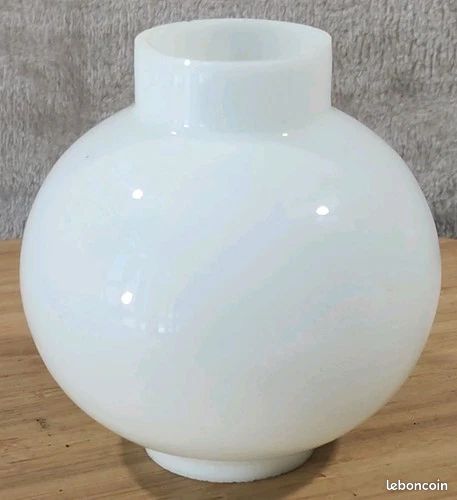 Ancien tulipe globe boule lampe suspension A Emboîtement Opaline Blanc Ø10,3 Cm (image 7)