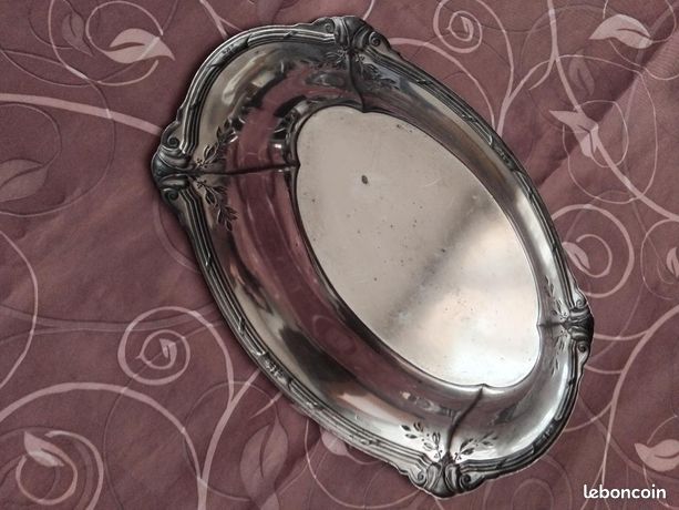 Plat Oval Creux Argenté, 31 cm - Vintage Vendôme
