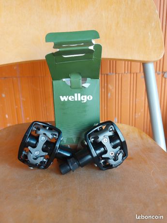 Pedales con traba WELLGO 823 SPD (MTB) doble traba - Rodados RICARDS