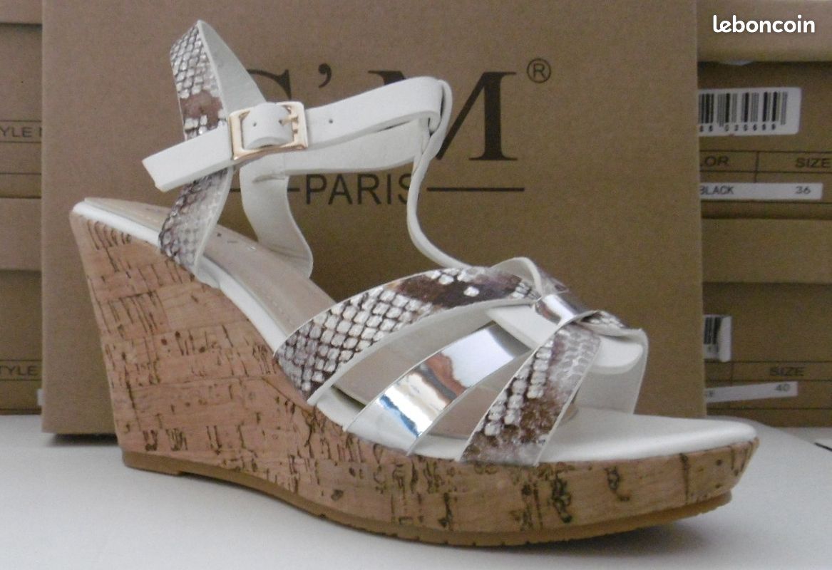 Chaussure femme c'm Paris 1513 blanc , neuf (image 1)