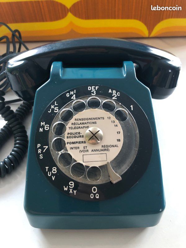 Téléphone Bleu à Touches - Socotel S63 - Label Emmaüs