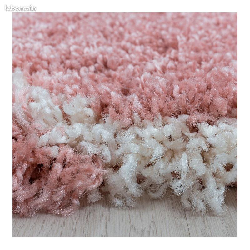 Tapis shaggy baroque rectangulaire Lokalt Rose 80x250 (image 4)