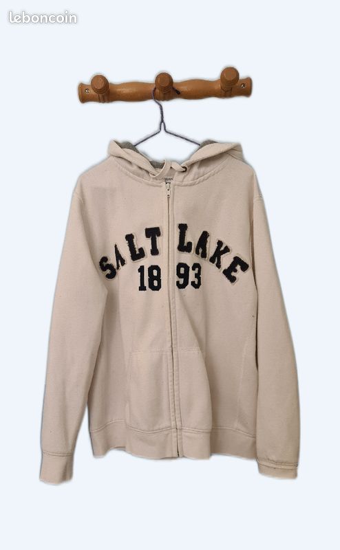 Gilet blanc à capuche taille L marque Yessica (image 1)
