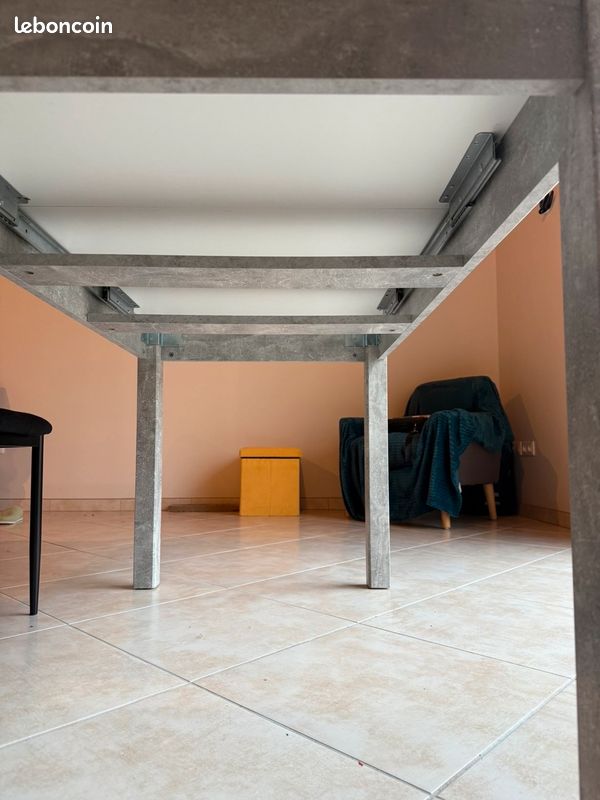 Table TOLEDO Gris béton 160/200 (image 4)