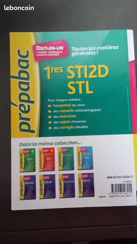 Prépabac 1ères STI2D, STL toutes matières Générales (image 2)