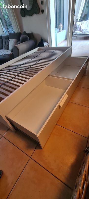 Lit 1 place + sommier (image 4)