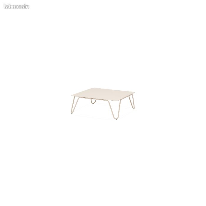 Table basse Inox/Alu - Riva - L.80 x l.80 x H.30 cm (image 1)