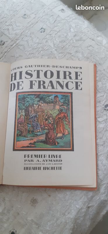 Livre ancien histoire de France 1er livre cours élémentaire par A.AYMARD illustré en couleur (image 3)