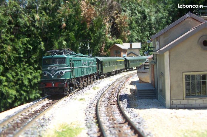 Locomotive électrique Jouef 2D2 9120 Verte - Occasion, éclairage Fonctionnel, Bel état