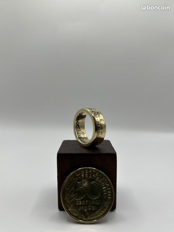Bague pièce de monnaie 50 centimes Marianne Montres Bijoux