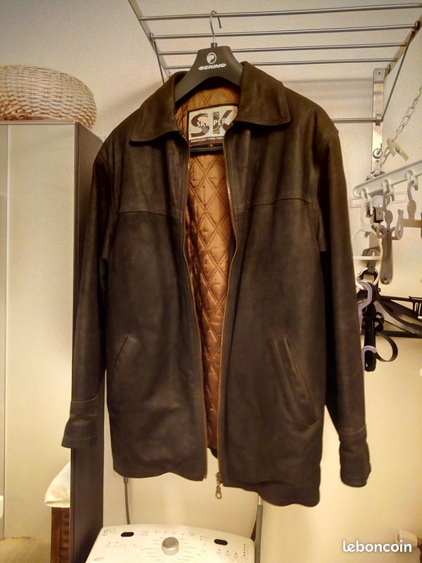 Veste homme trois quart cuir (image 3)