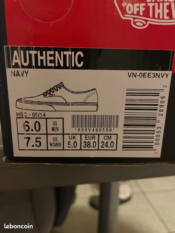 Vends baskets VAN basses mixtes couleur bleu (image 4)