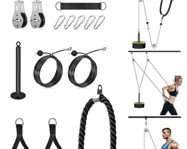 Poulie Musculation, Câble Poulie Musculation Fitness Poulie Système De Poulie Haute Musculation Pour Home Gym Machine Accessoires Equipement Kit Musculation Maison