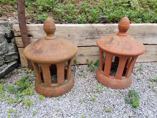 Mitre Cheminee Terre Cuite Ancienne