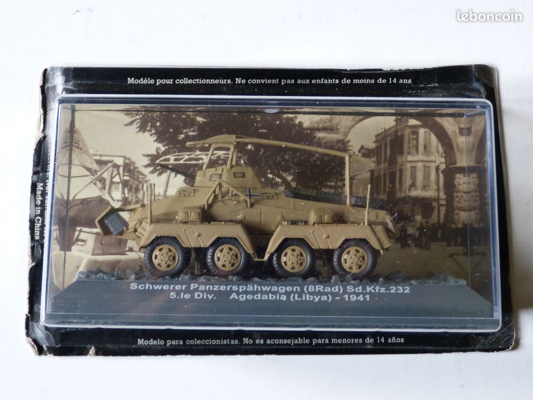Modèle Réduit Panzer Sd.Kfz.232 Altaya 1:72 - Occasion, édition Libye 1941