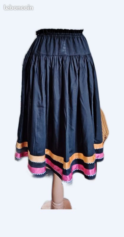 Jupe Crayon Vintage Chacok - Taille 36 (XS) - Laine Bleue - Années 80 - France