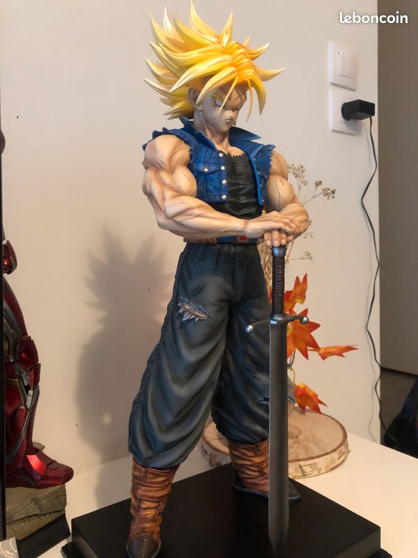 STATUE COLLECTION DRAGON Ball Figurine TRUNKS + VEGETA socle rocailleux 31 cm EUR 119,00