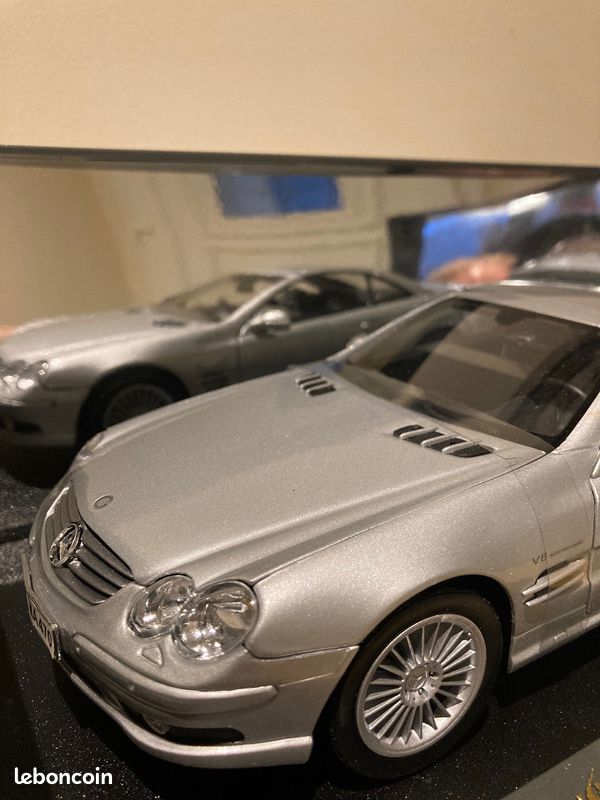 D'OCCASION ! MAISTO Mercedes Benz 300 SLR Coupé  Uhlen Peau Argent Maßstab 1:18 EUR 38,42