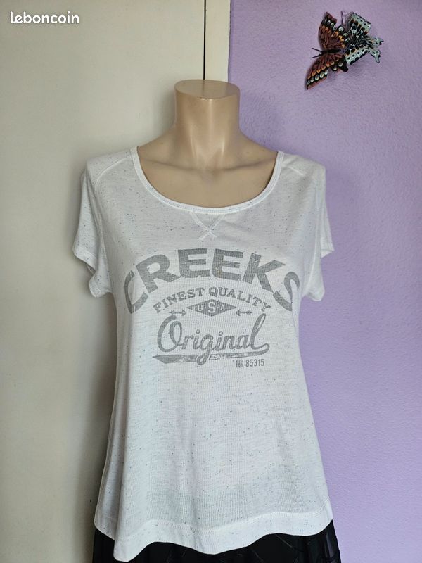 T-shirt blanc Creeks (image 1)