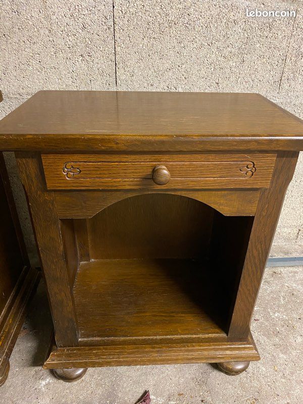 2 tables de chevet en chêne (image 3)