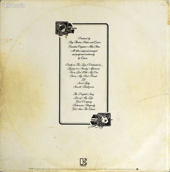 33t vinyle / QUEEN - A Night At The Opera (1975) pressage US - bon état (image 3)