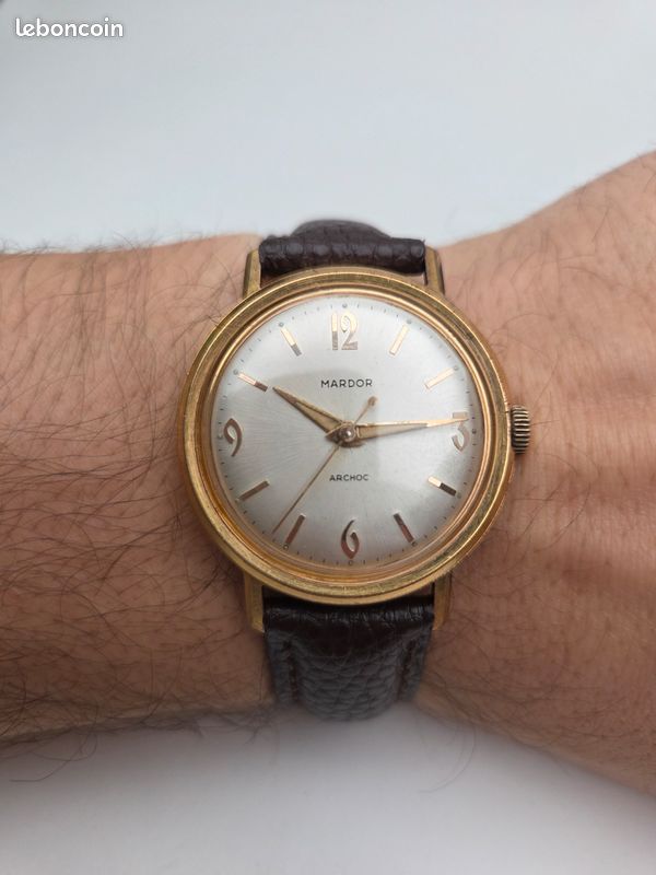 Montre Bracelet Ancienne MARDOR ARCHOC Mécanique - Pour Homme, Occasion