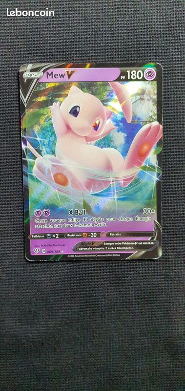Carte Pokmon - Mew v 069/189 - Collection Carte Pokmon - Mew v 069/189 - Collection