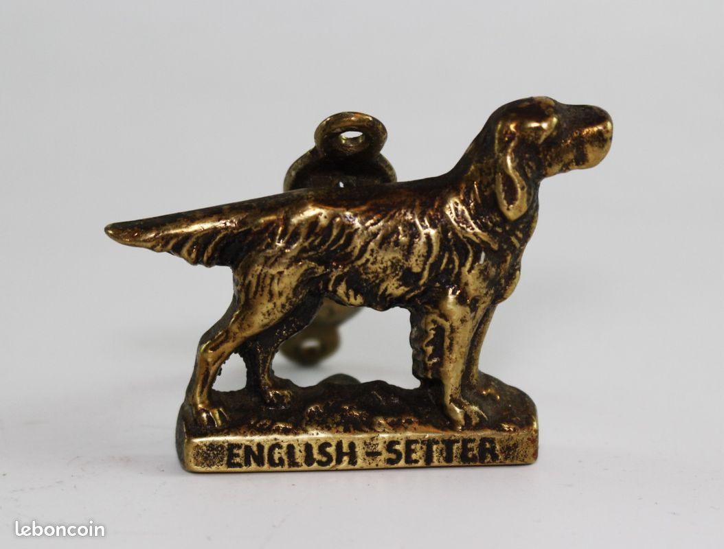 Heurtoir de porte chiens en bronze ou laiton doré (image 5)