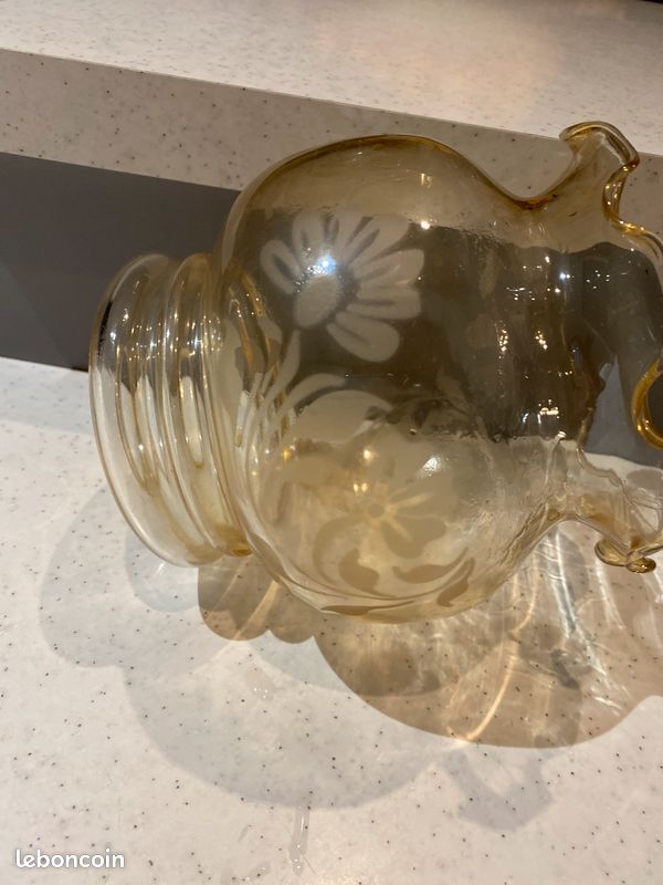 Globe ancien pour lustre ou lampe en verre - Décoration