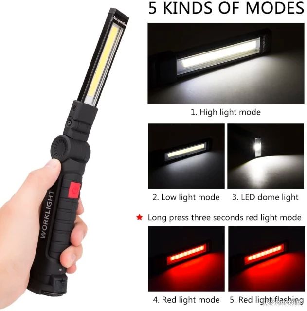 LAMPE LED RECHARGEABLE aimantée résistante torche de travail camping & bricolage EUR 24,90 - FR
