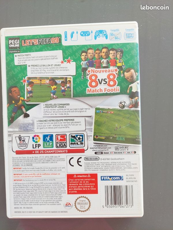 Jeu de Wii : Fifa 09 (image 2)