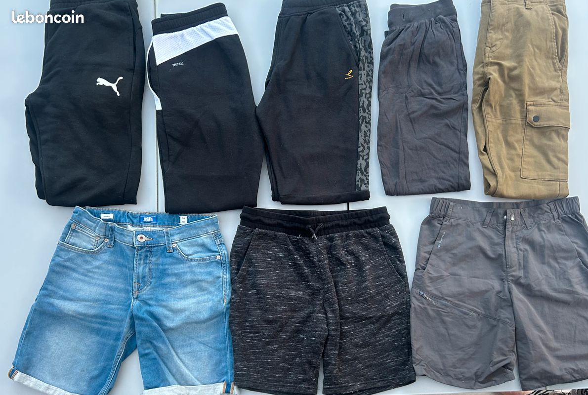 Lot de joggings, shorts, pantalon cargo taille 13 ans S (image 1)
