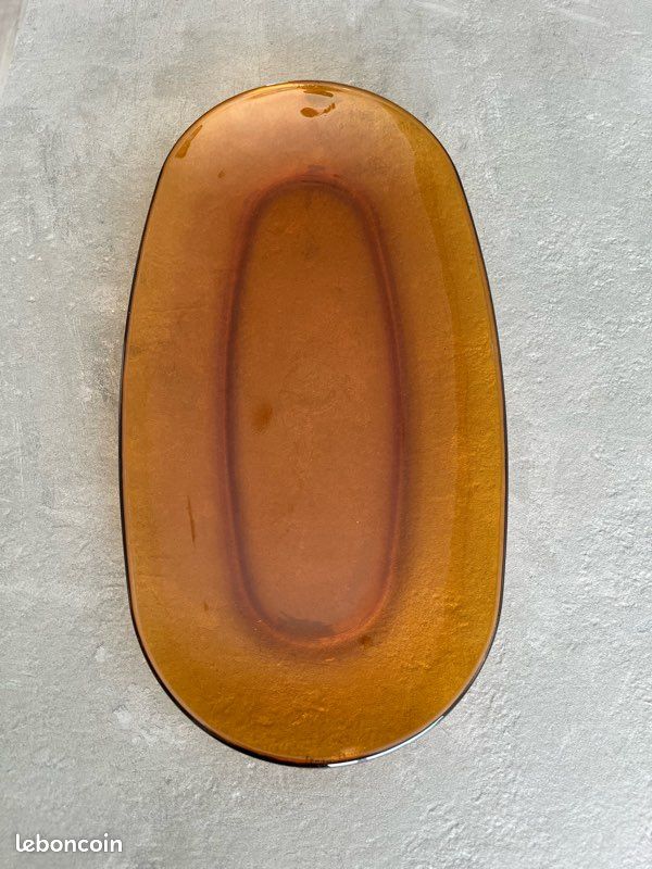 Petit Plat Ovale Duralex En Verre Transparent - Occasion