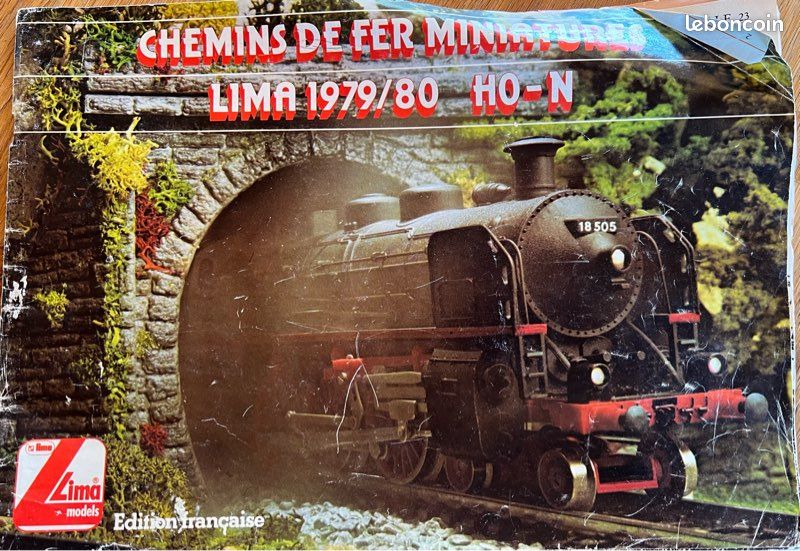 Train Marchandises Lima – Grue, Porte-voiture, 2 Locos, Vintage, Bon état