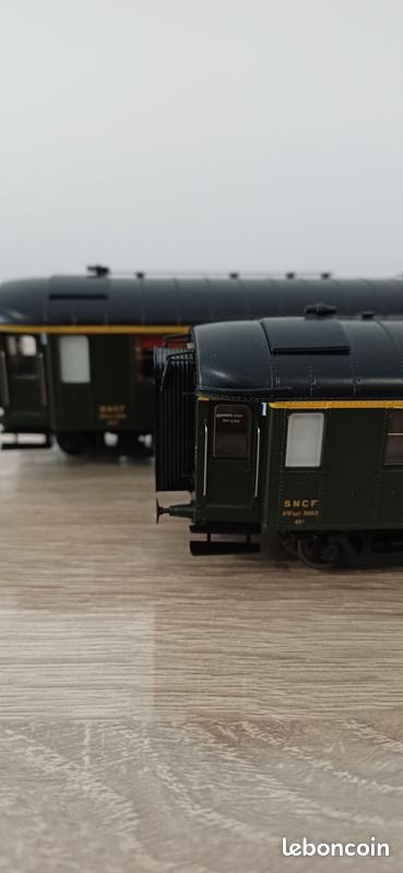 2 Voitures OCEM courtes REE mixtes 1/2e classe SNCF épq 3 (image 5)