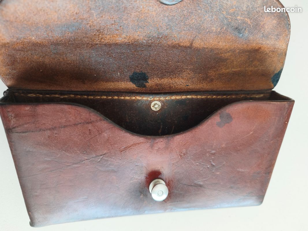 Pochette vintage cuir armée suisse 1964 – authentique (image 5)