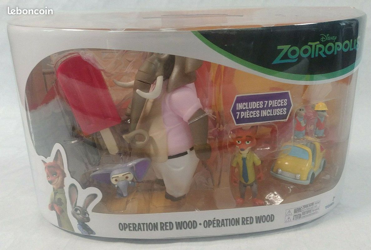 Set 7 figurines zootopie zoopolis disney neuf operation redwood (image 1)