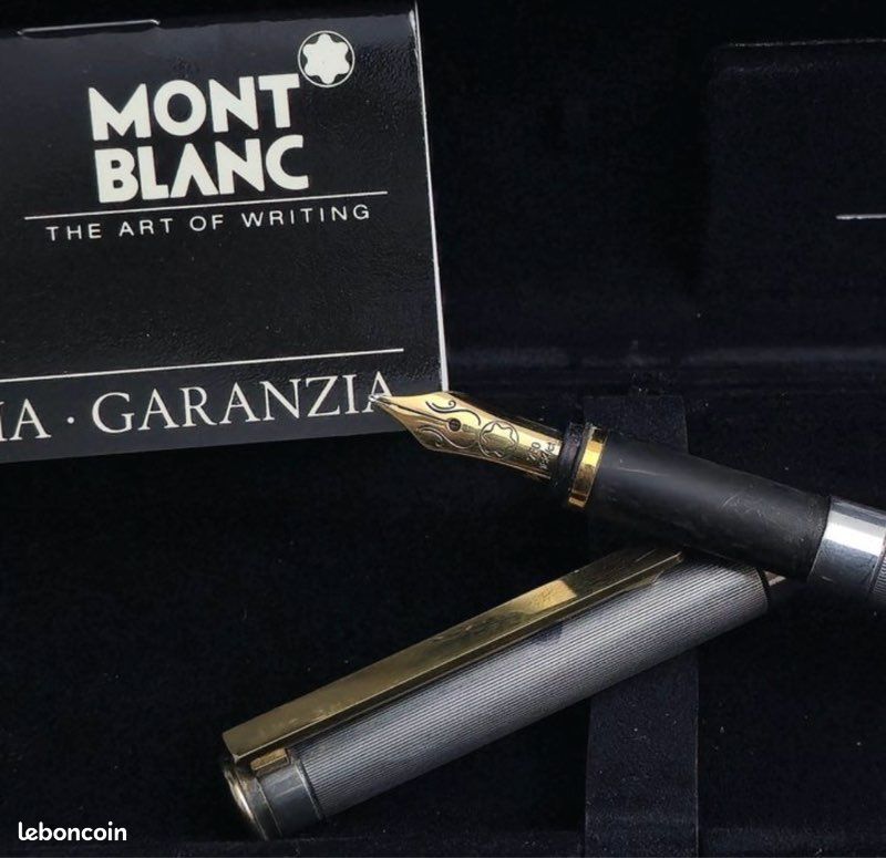 Stylo Plume Façonnable Plaqué Argent - Plume En Or Massif 18 Carats, Occasion Prestige