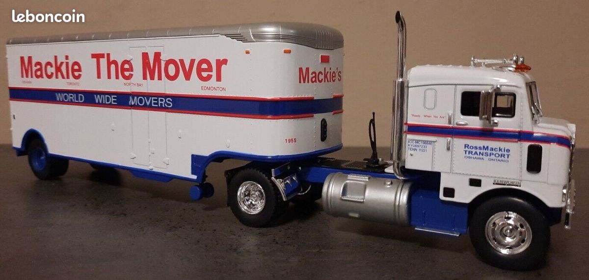 KENWORTH BULLNOSE Camion Semi Remorque Américain MACKIE THE MOVER an. 1951 1/43 Neuf Boite ref SRA38 (image 4)