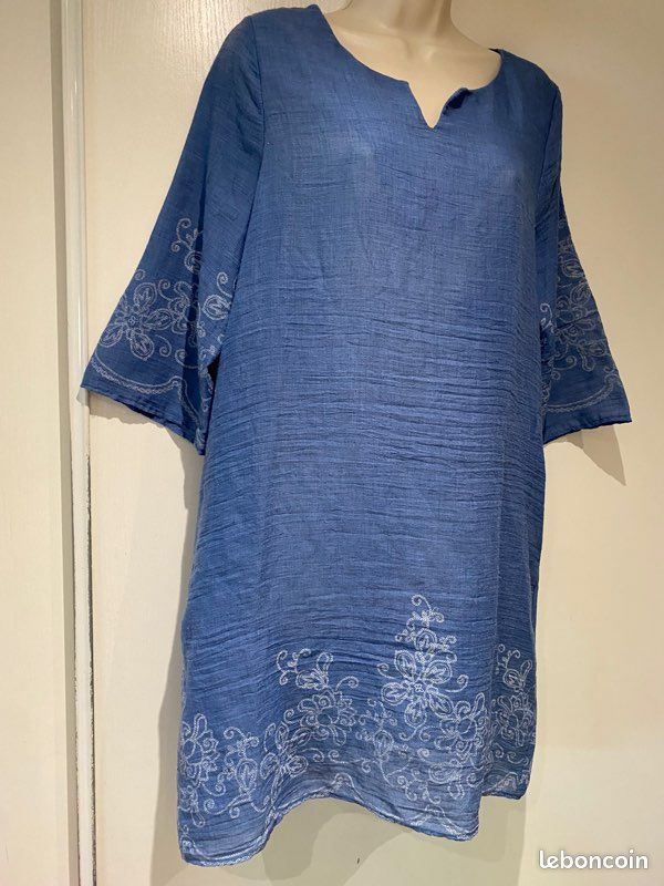 Robe de plage, transparente bleu, taille 36 (image 10)