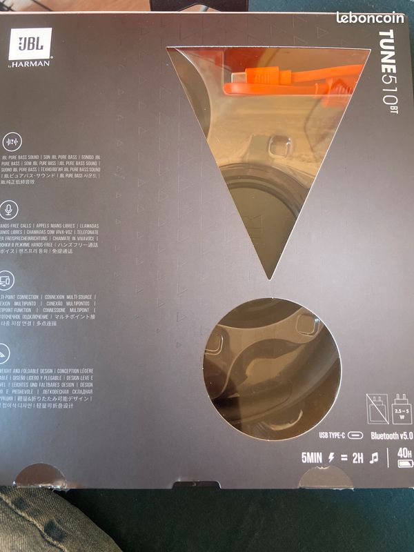 Casque JBL Tune 510BT Bluetooth – avec boîte (image 2)