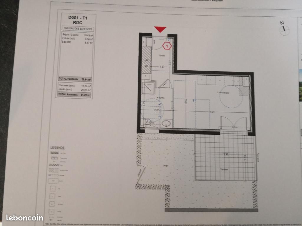 Appartement a louer aix-les-bains - 1 pièce(s) - 28 m2 - Surfyn