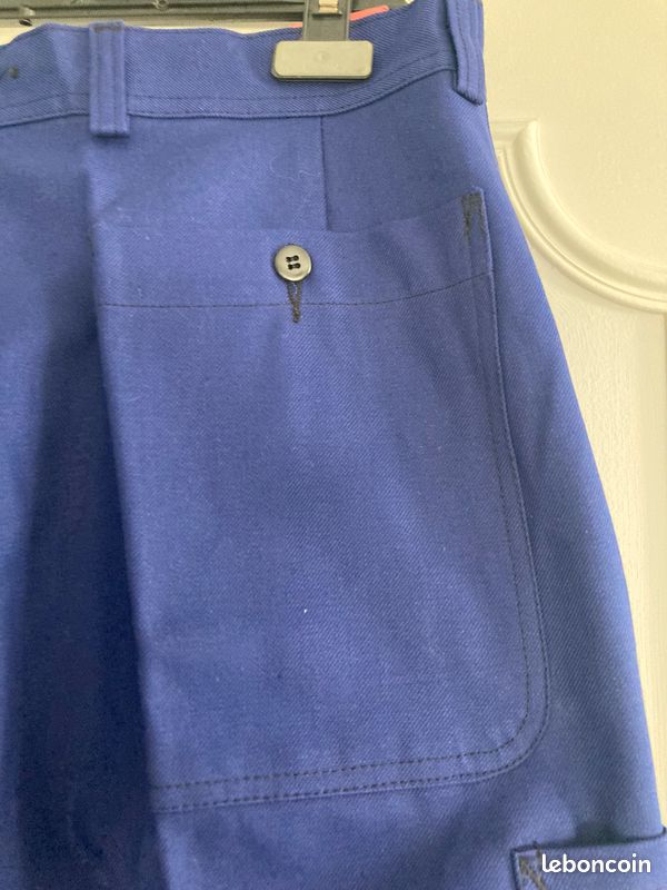 Pantalon Bleu de Travail Homme en Coton Taille 42 Etat Neuf (image 6)